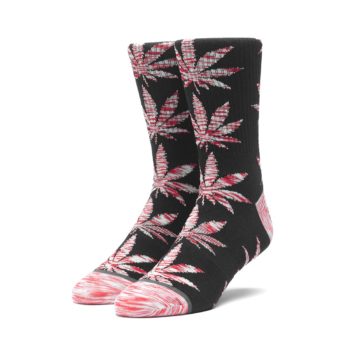 HUF Plantlife Melange Leaves Crew Socks - Black (AW19)