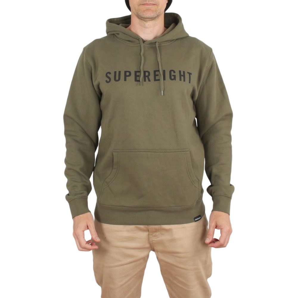 Supereight Supply Co Horizontal Pullover Hoodie – Army