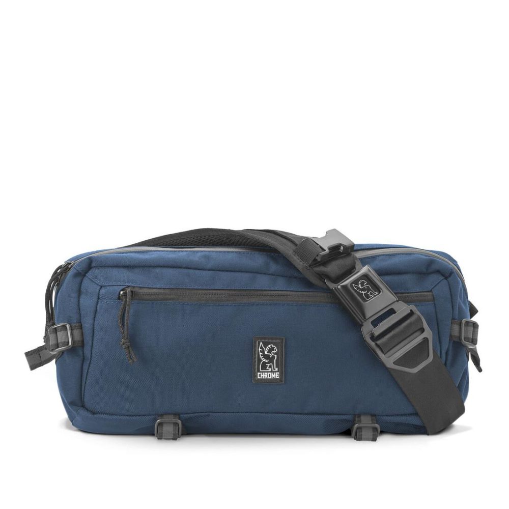 Chrome Kadet Nylon 9L Messenger Navy Aluminium