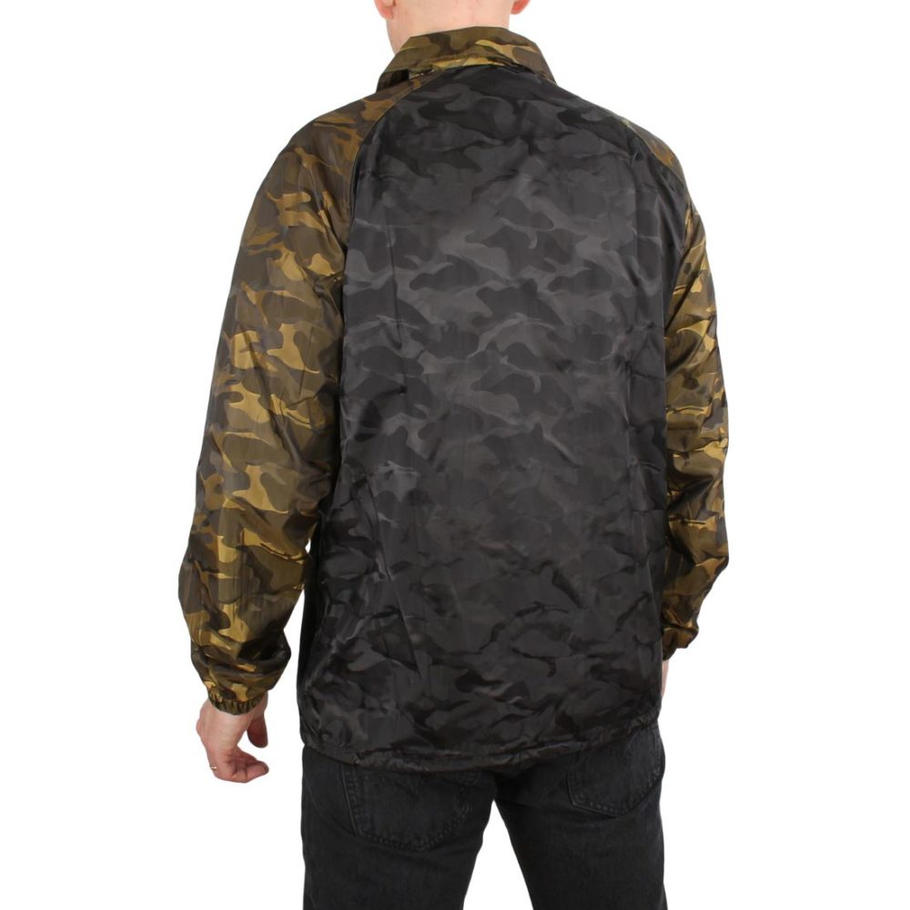 Spitfire Stock Bighead Emb Coach Jacket - Black / Gold Camo