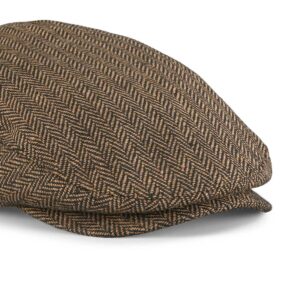 Brixton Hooligan Snap Flat Cap - Brown/Khaki