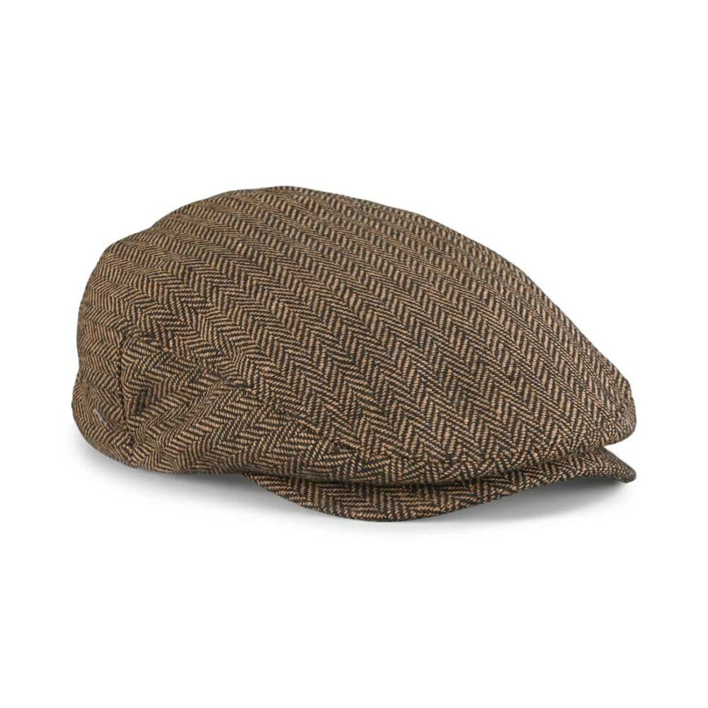 Brixton Hooligan Snap Flat Cap - Brown / Khaki