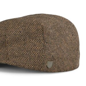 Brixton Hooligan Snap Flat Cap - Brown/Khaki