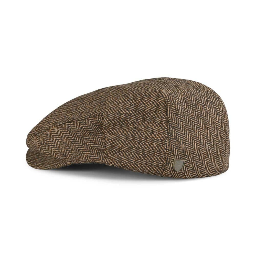 Brixton Hooligan Snap Flat Cap - Brown/Khaki