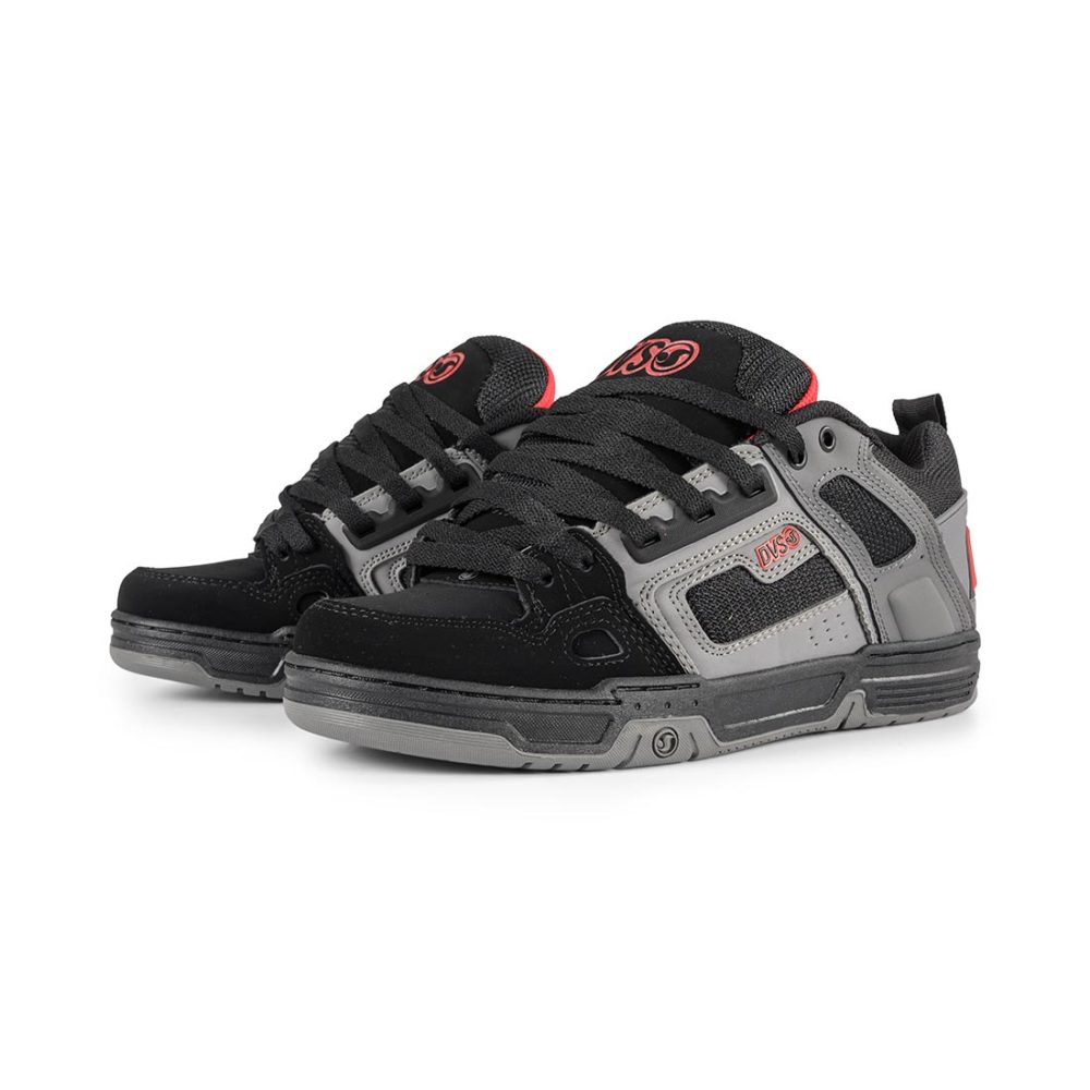 DVS Comanche Black Nubuck Charcoal Red