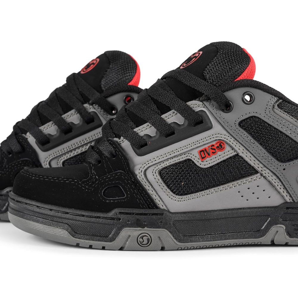 DVS Comanche Black Nubuck Charcoal Red