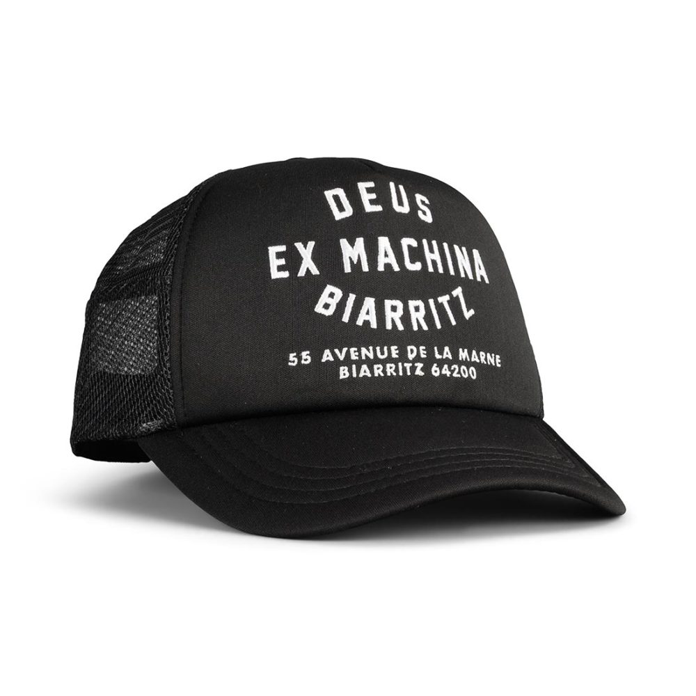 Deus Ex Machina Biarritz Address Mesh Back Trucker Cap - Black