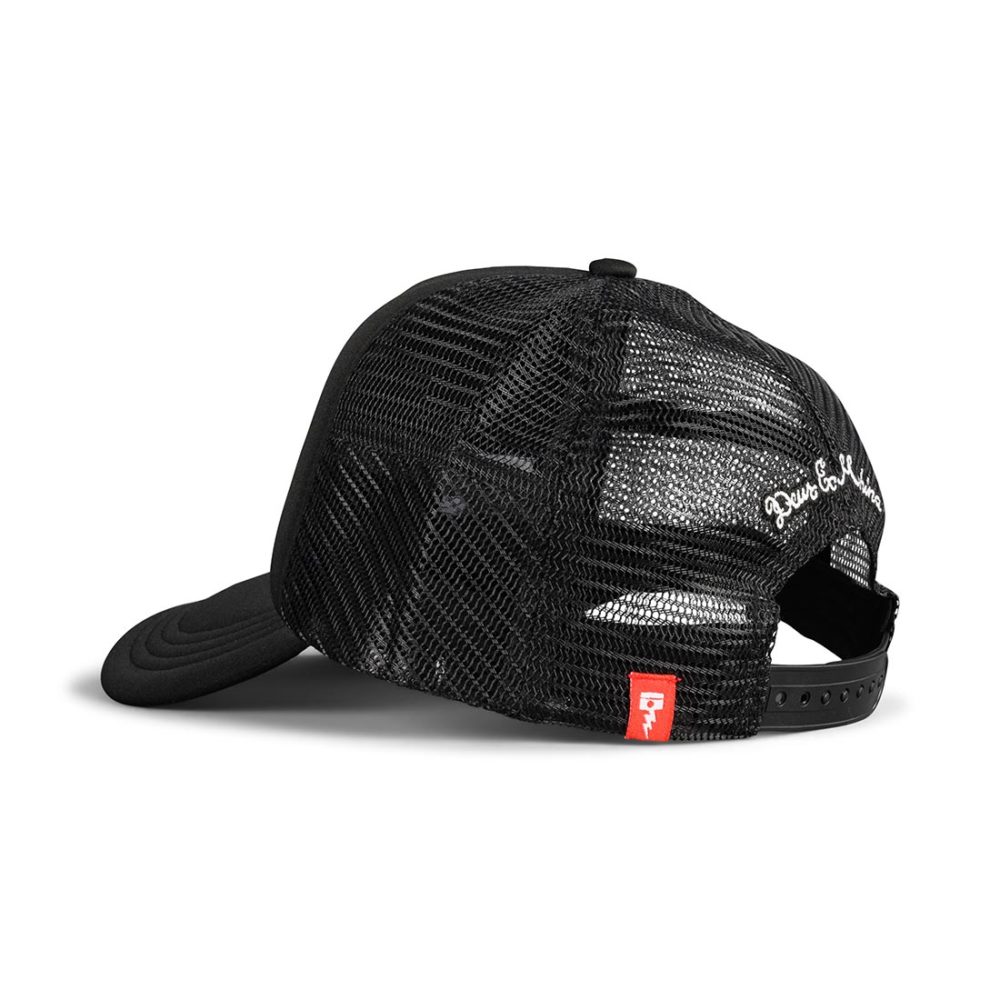 Deus Ex Machina Biarritz Address Mesh Back Trucker Cap - Black