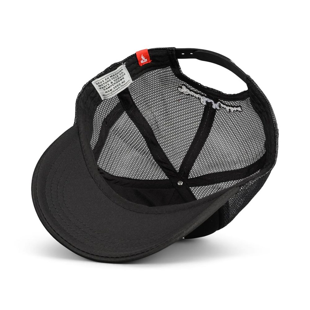 Deus Ex Machina Biarritz Address Mesh Back Trucker Cap - Black