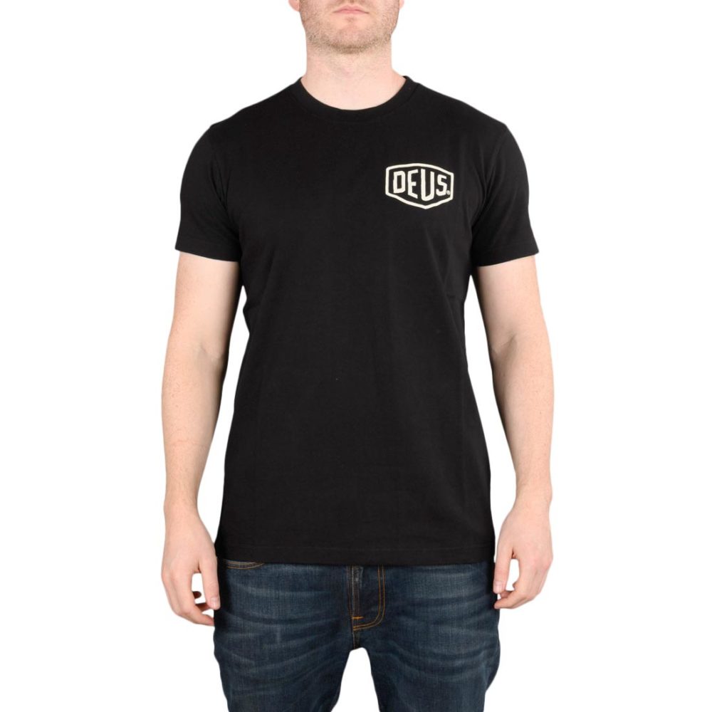 Deus Ex Machina Biarritz Address (Shield) T-Shirt - Black