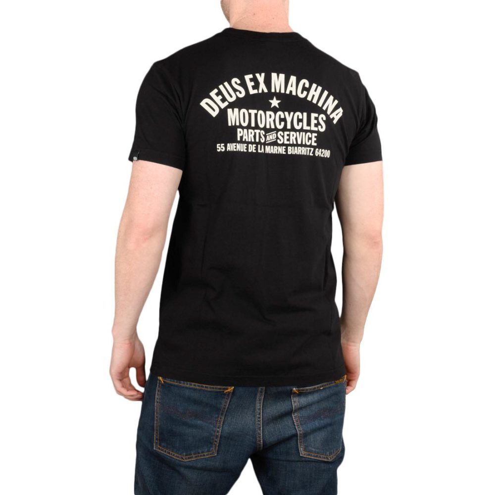 Deus Ex Machina Biarritz Address (Shield) T-Shirt - Black