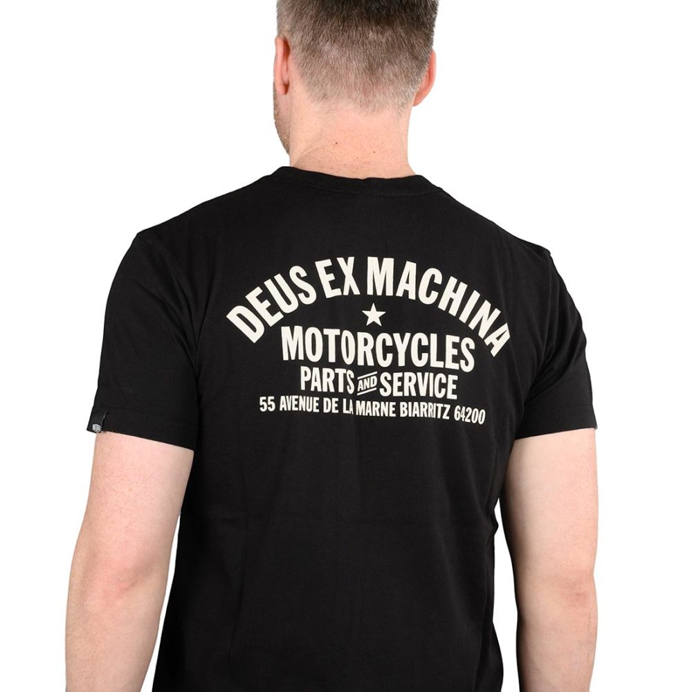 Deus Ex Machina Biarritz Address (Shield) T-Shirt - Black