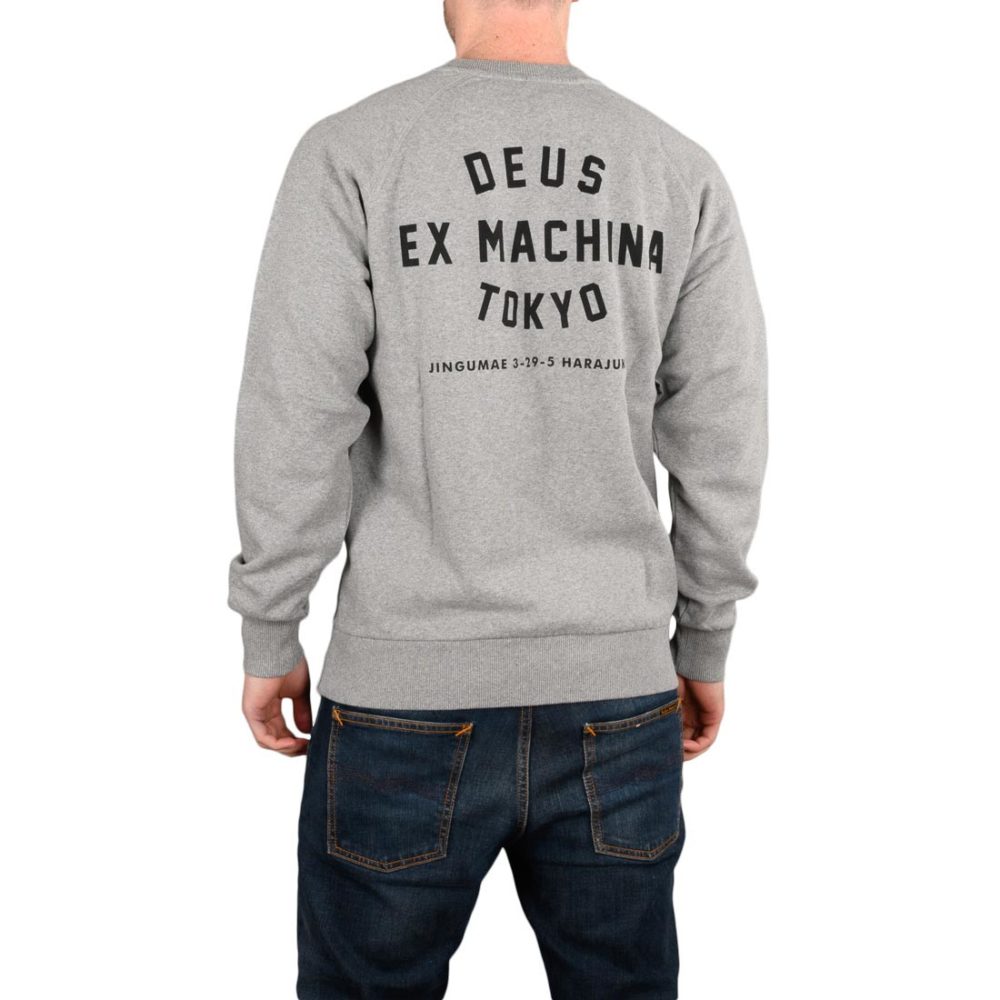 Deus Ex Machina Tokyo Address Crew Sweater - Grey Marle