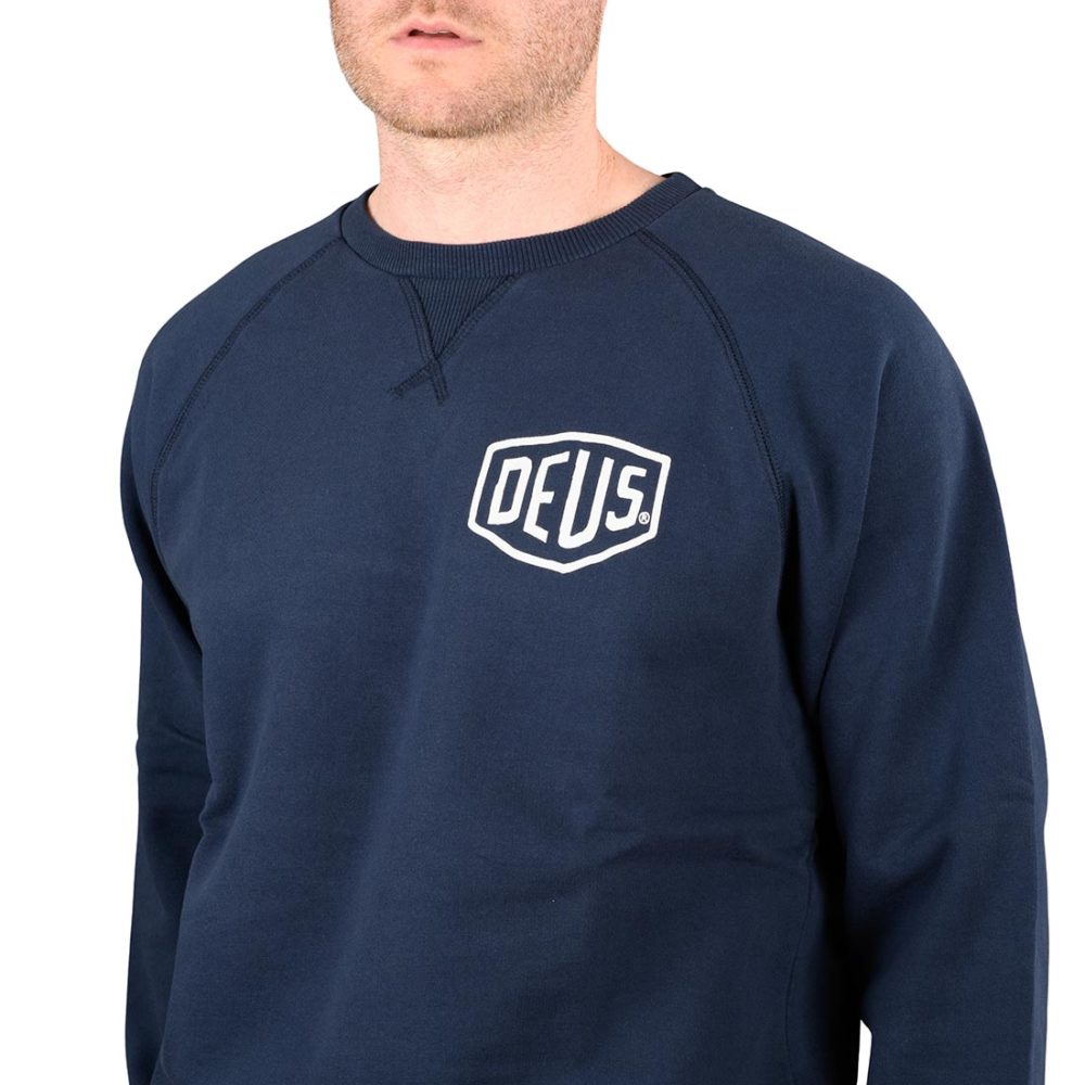 Deus Ex Machina Venice Address Crew Sweater - Navy