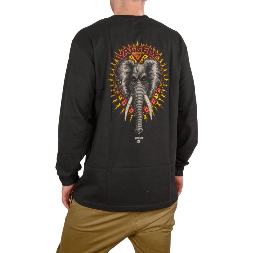 Powell Peralta Mike Vallely Elephant L/S T-Shirt - Black