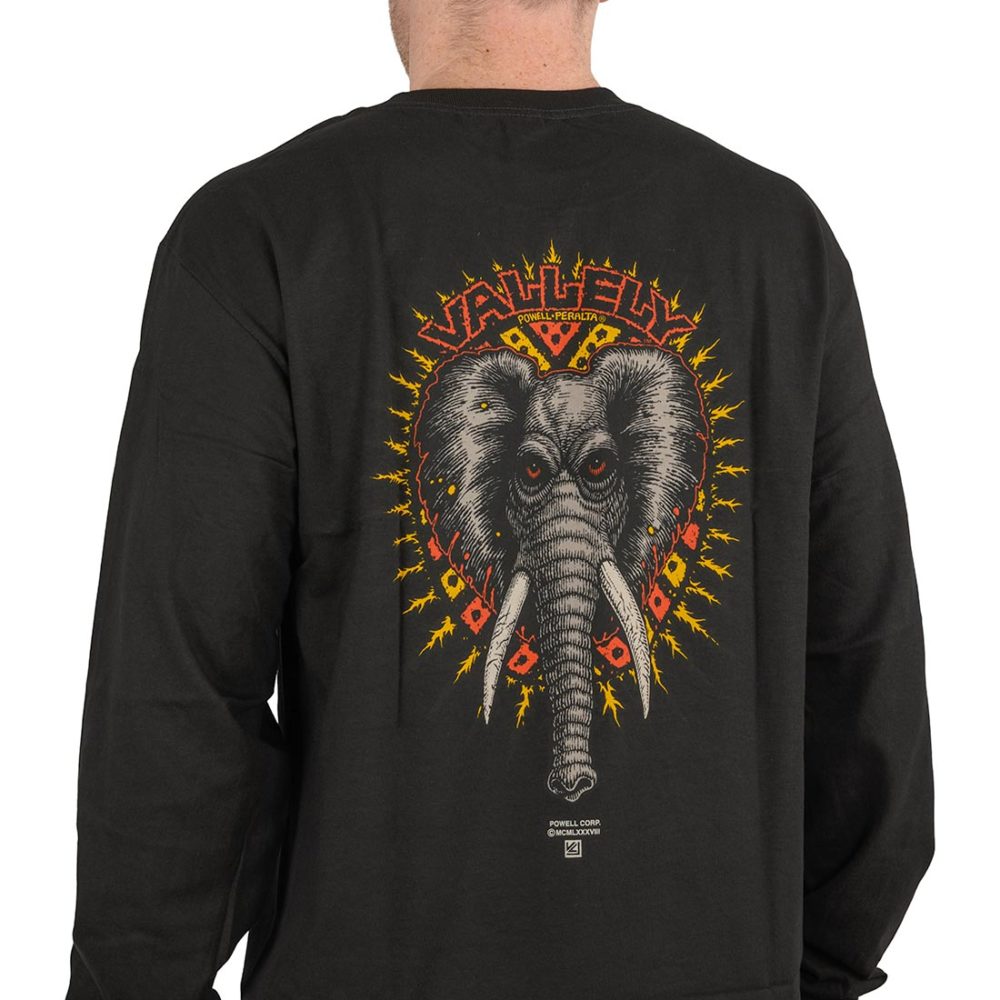 Powell Peralta Mike Vallely Elephant L/S T-Shirt - Black