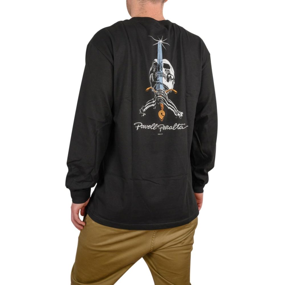 Powell Peralta Skull & Sword L/S T-Shirt - Black