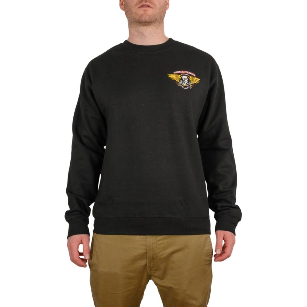 Powell Peralta Winged Ripper Crew Sweater - Black