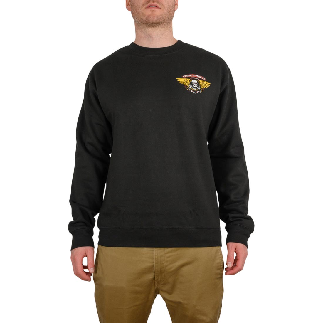 Powell Peralta Winged Ripper Crew Sweater - Black