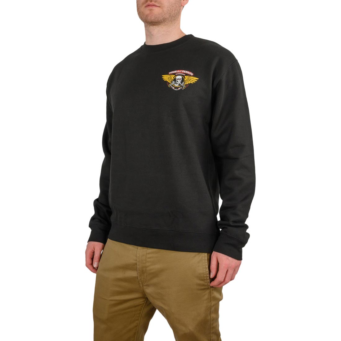 Powell Peralta Winged Ripper Crew Sweater - Black