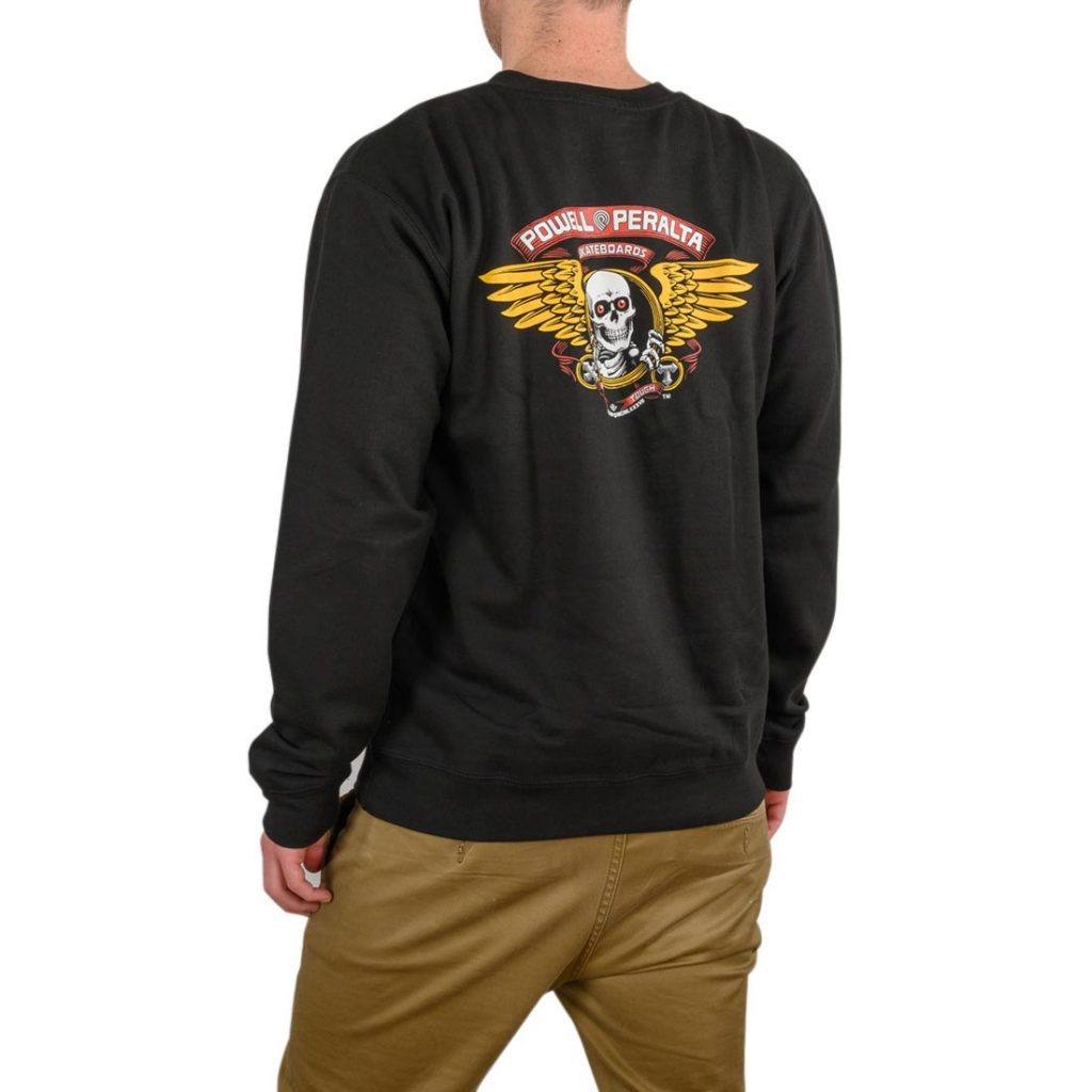 Powell Peralta Winged Ripper Crew Sweater - Black