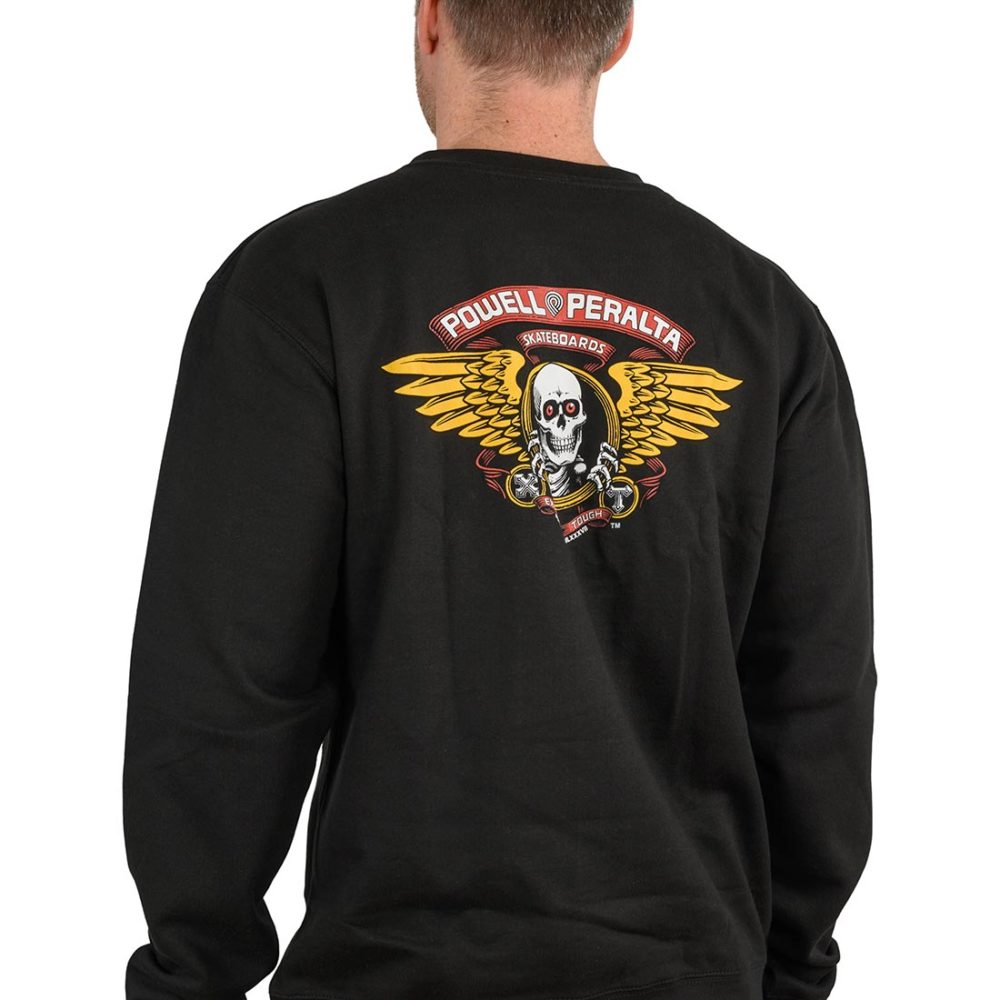 Powell Peralta Winged Ripper Crew Sweater - Black