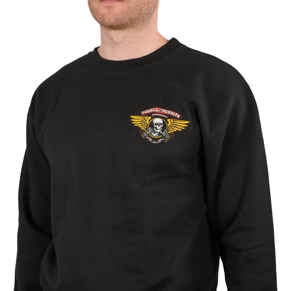 Powell Peralta Winged Ripper Crew Sweater - Black