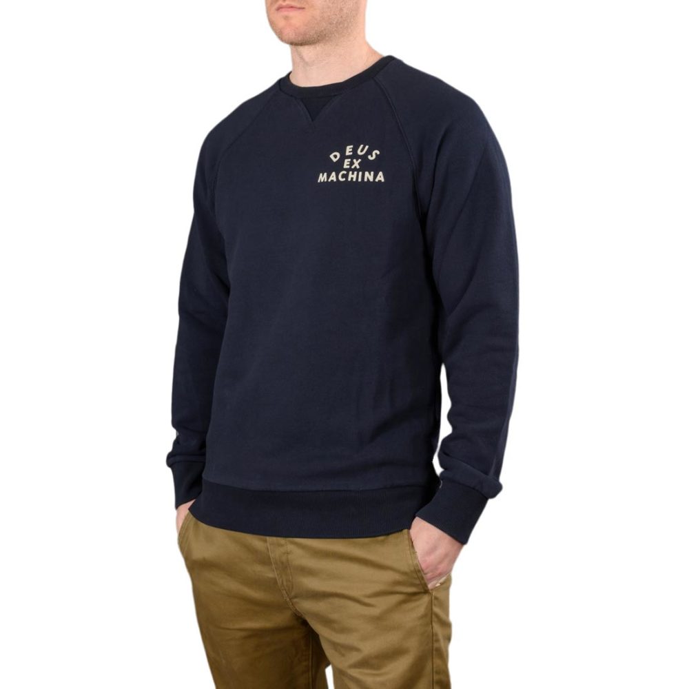 Deus Ex Machina Venice Address Crew Sweater – Midnight Blue