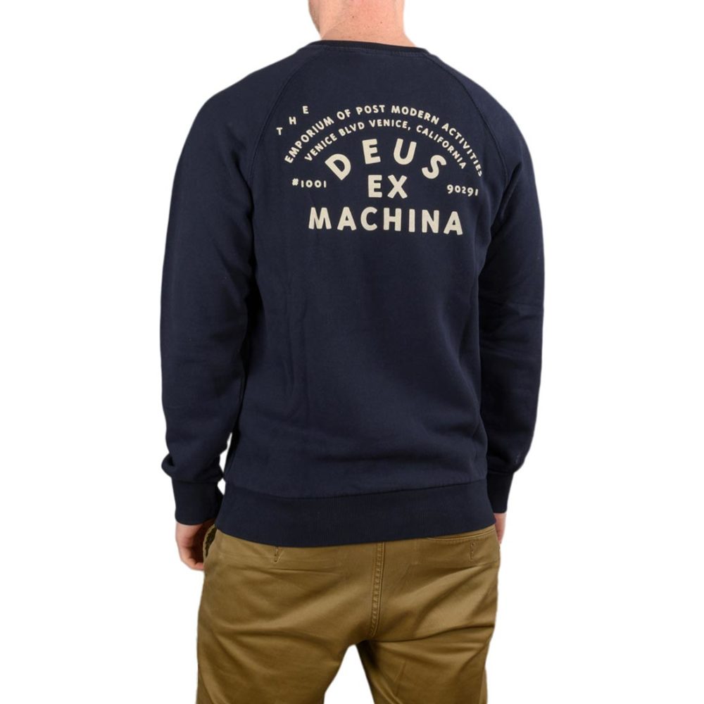 Deus Ex Machina Venice Address Crew Sweater – Midnight Blue