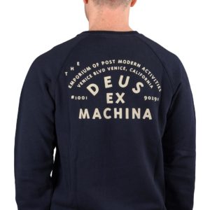 Deus Ex Machina Venice Address Crew Sweater - Midnight Blue