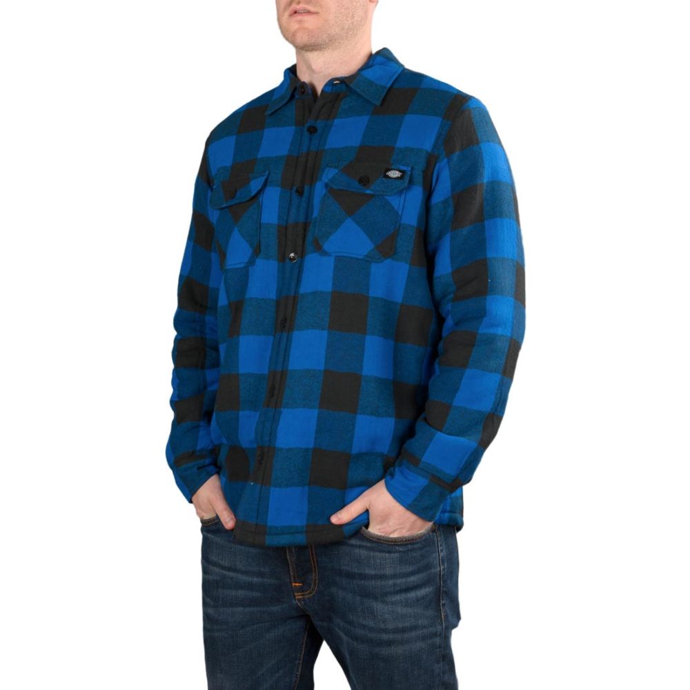 Dickies Lansdale Sherpa Lined L/S Shirt – Blue