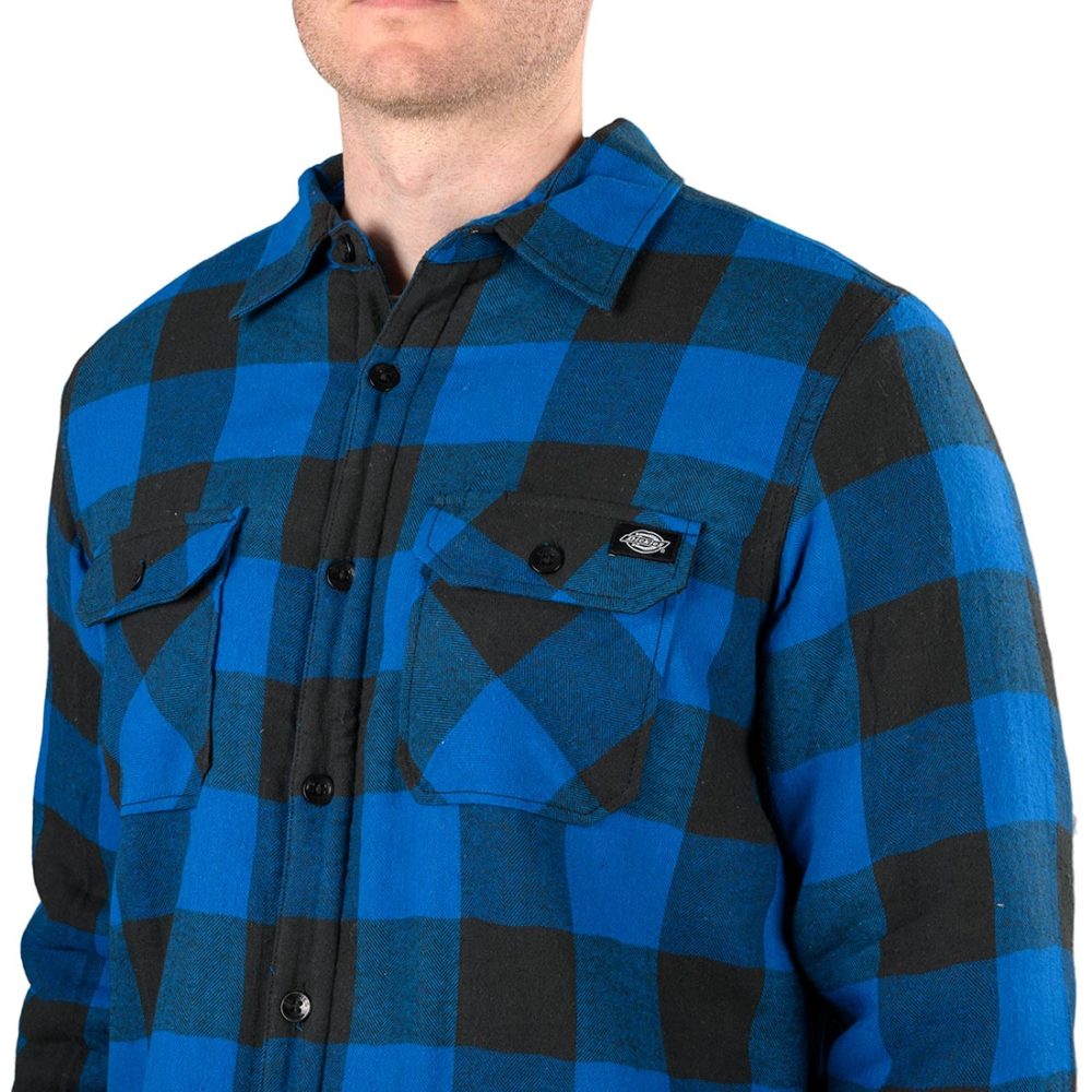 Dickies Lansdale Sherpa Lined L/S Shirt – Blue