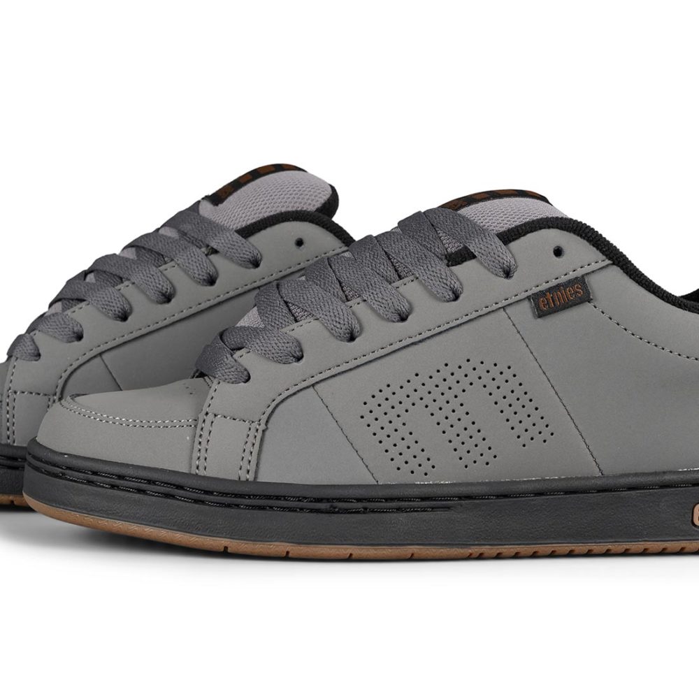 Etnies Kingpin Skate Shoes - Grey/Black/Gold