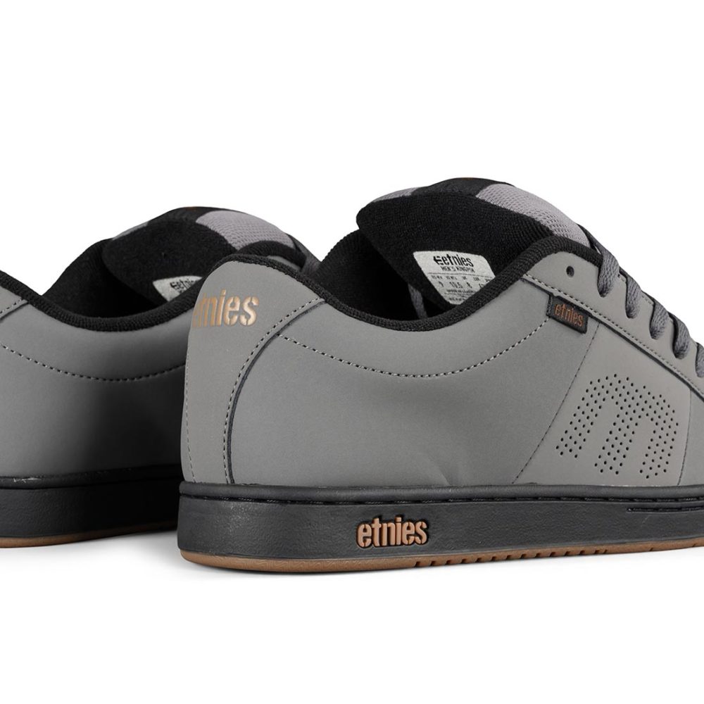 Etnies Kingpin Skate Shoes - Grey/Black/Gold