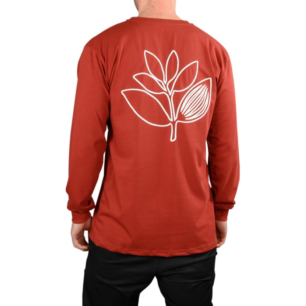 Magenta Outline L/S T-Shirt – Burgundy