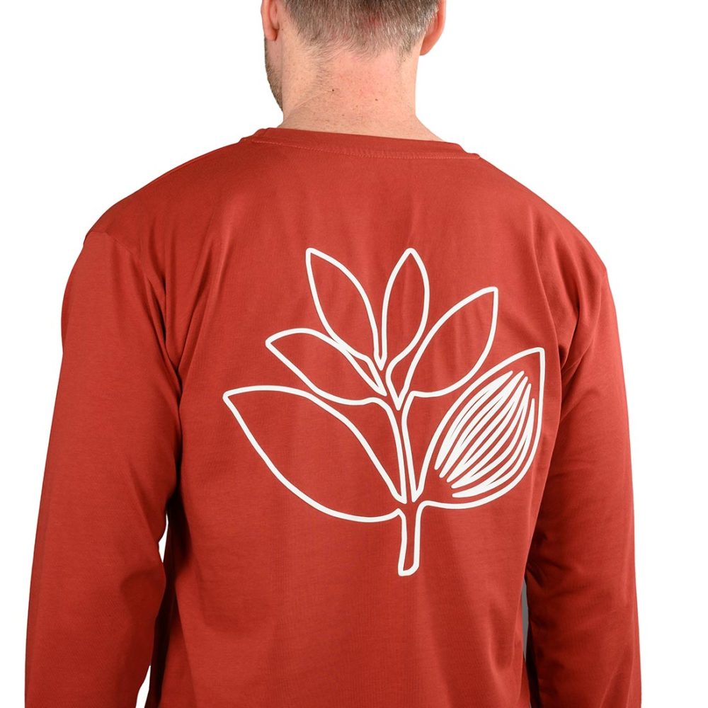 Magenta Outline L/S T-Shirt – Burgundy