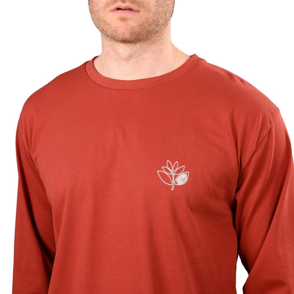 Magenta Outline L/S T-Shirt – Burgundy