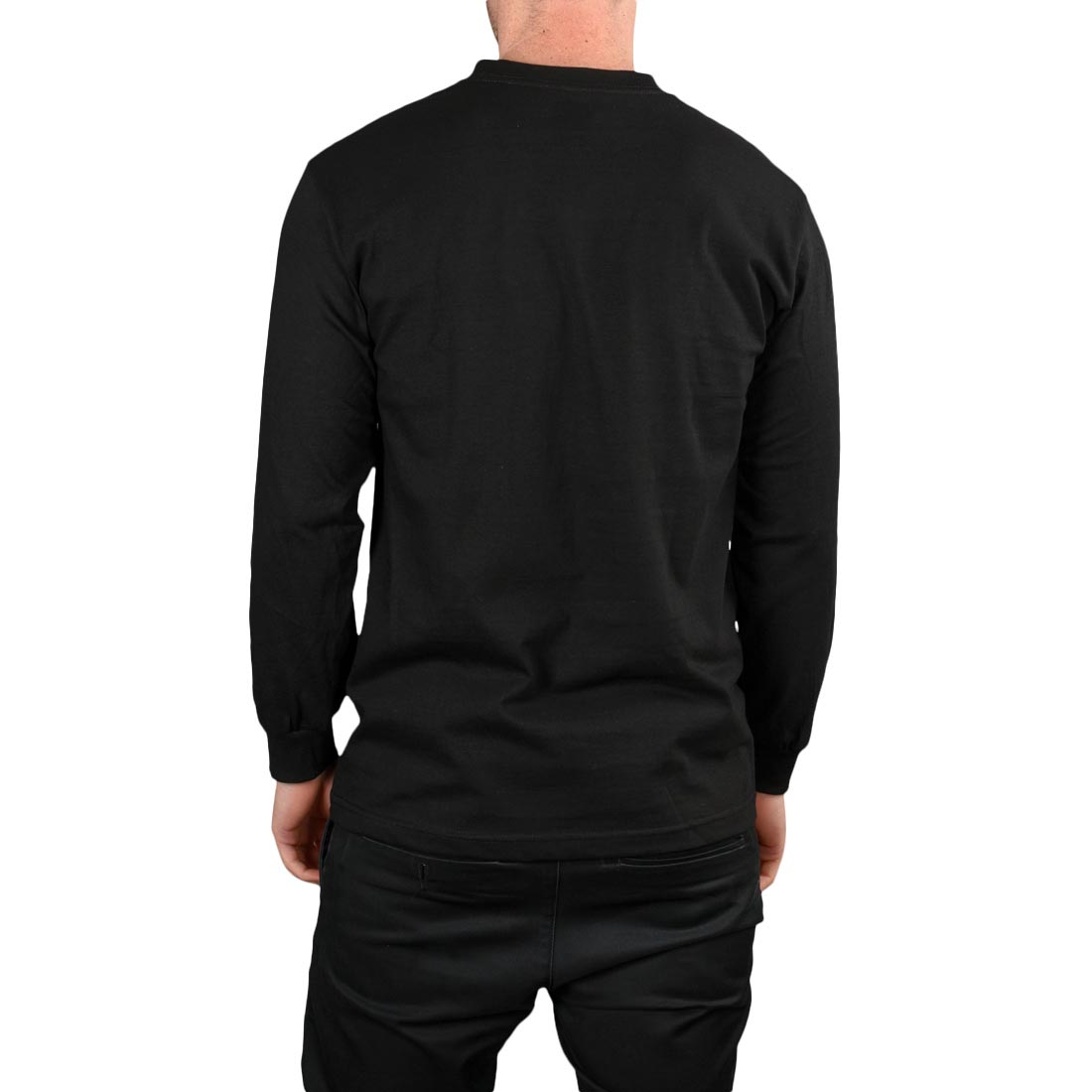 New Deal Original Napkin 4-Bar L/S T-Shirt – Black
