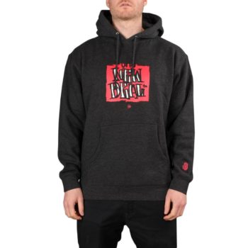 New Deal Original Napkin Logo Pullover Hoodie - Charcoal Heather