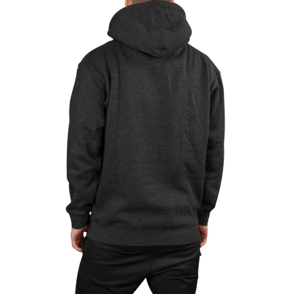 New Deal Original Napkin Logo Pullover Hoodie - Charcoal Heather