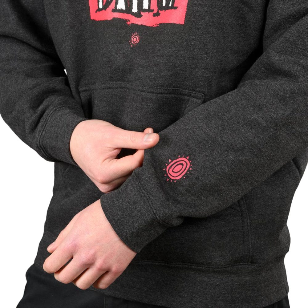 New Deal Original Napkin Logo Pullover Hoodie - Charcoal Heather