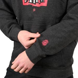 New Deal Original Napkin Logo Pullover Hoodie - Charcoal Heather