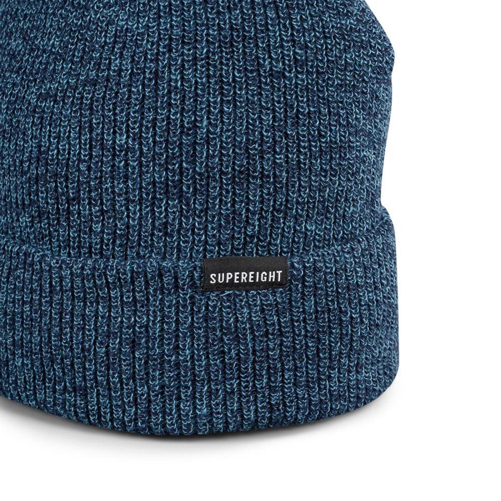 Supereight Supply Co Horizontal Beanie Hat - Blue Heather