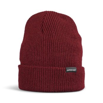 Supereight Supply Co Horizontal Beanie Hat - Burgundy