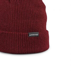 Supereight Supply Co Horizontal Beanie Hat - Burgundy