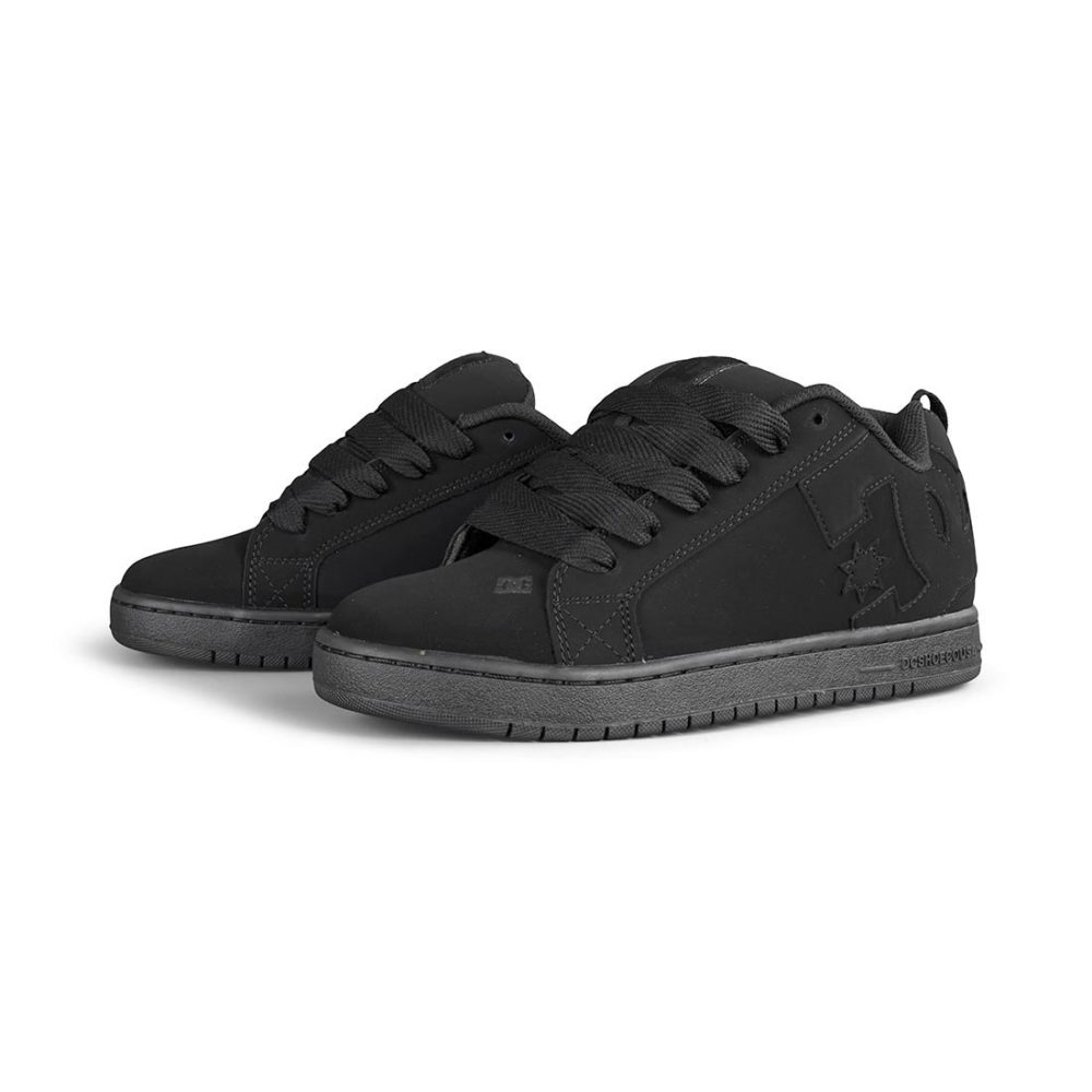 DC Court Graffik Skate Shoes - Black/Black/Black