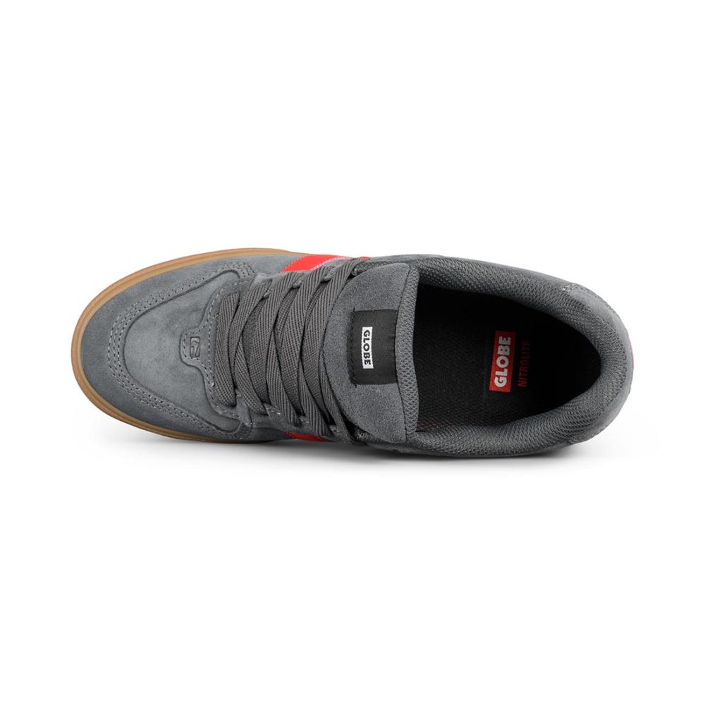 Globe Encore 2 Shoes – Charcoal / Gum / Red