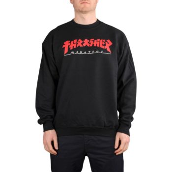 Thrasher Godzilla Crew Sweater – Black