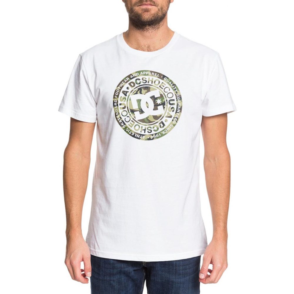 DC Shoes Circle Star 2 S/S T-Shirt - Snow White / Camo