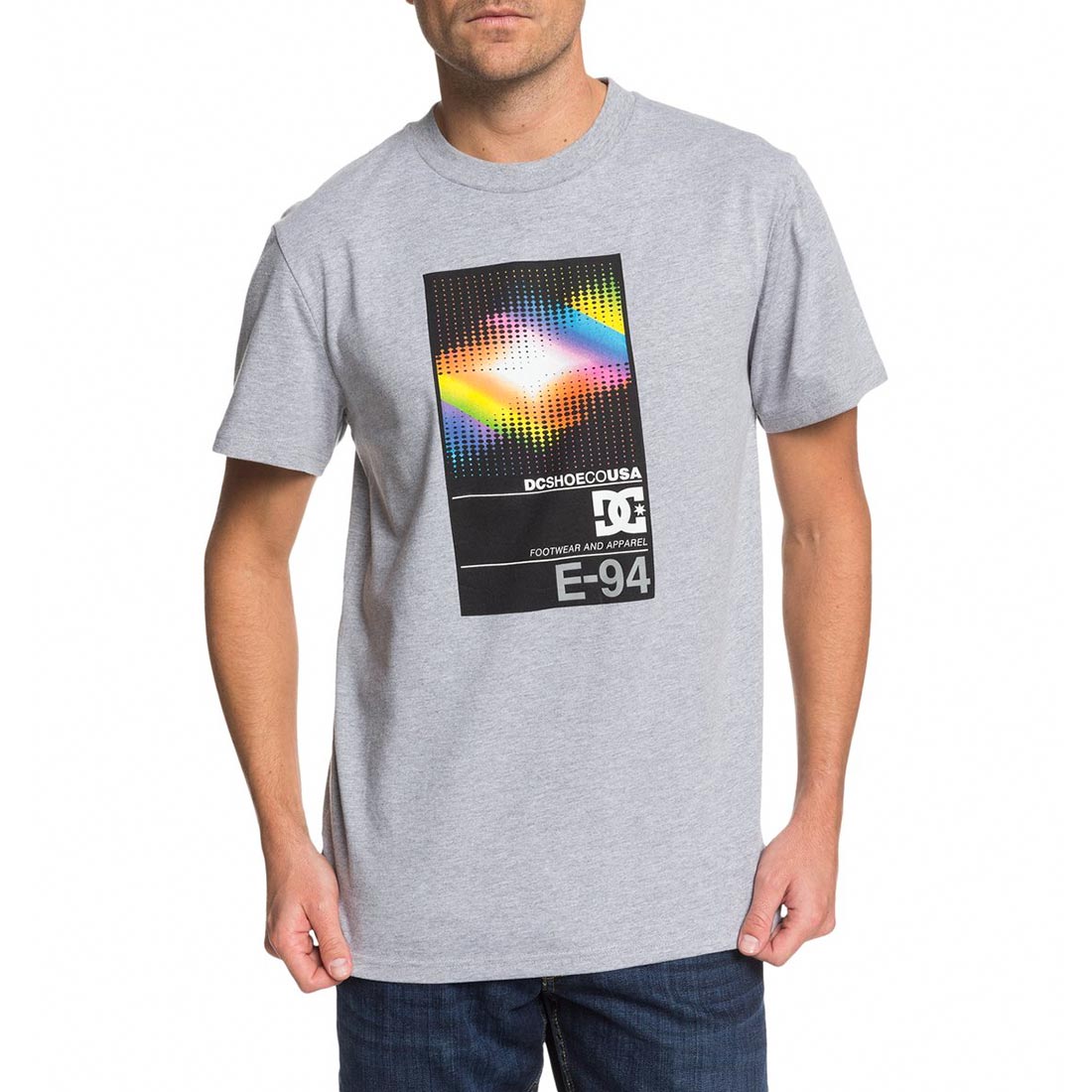 DC Shoes Home Video S S T Shirt Grey Heather Supereight